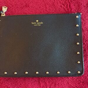 Kate Spade Black Pouch with Gold Accents